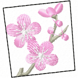 Flowers And Tree Embroidery Design 3